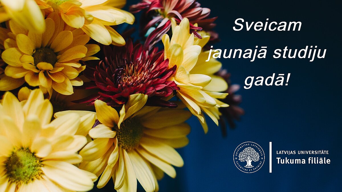 Apsveikums ar ziediem