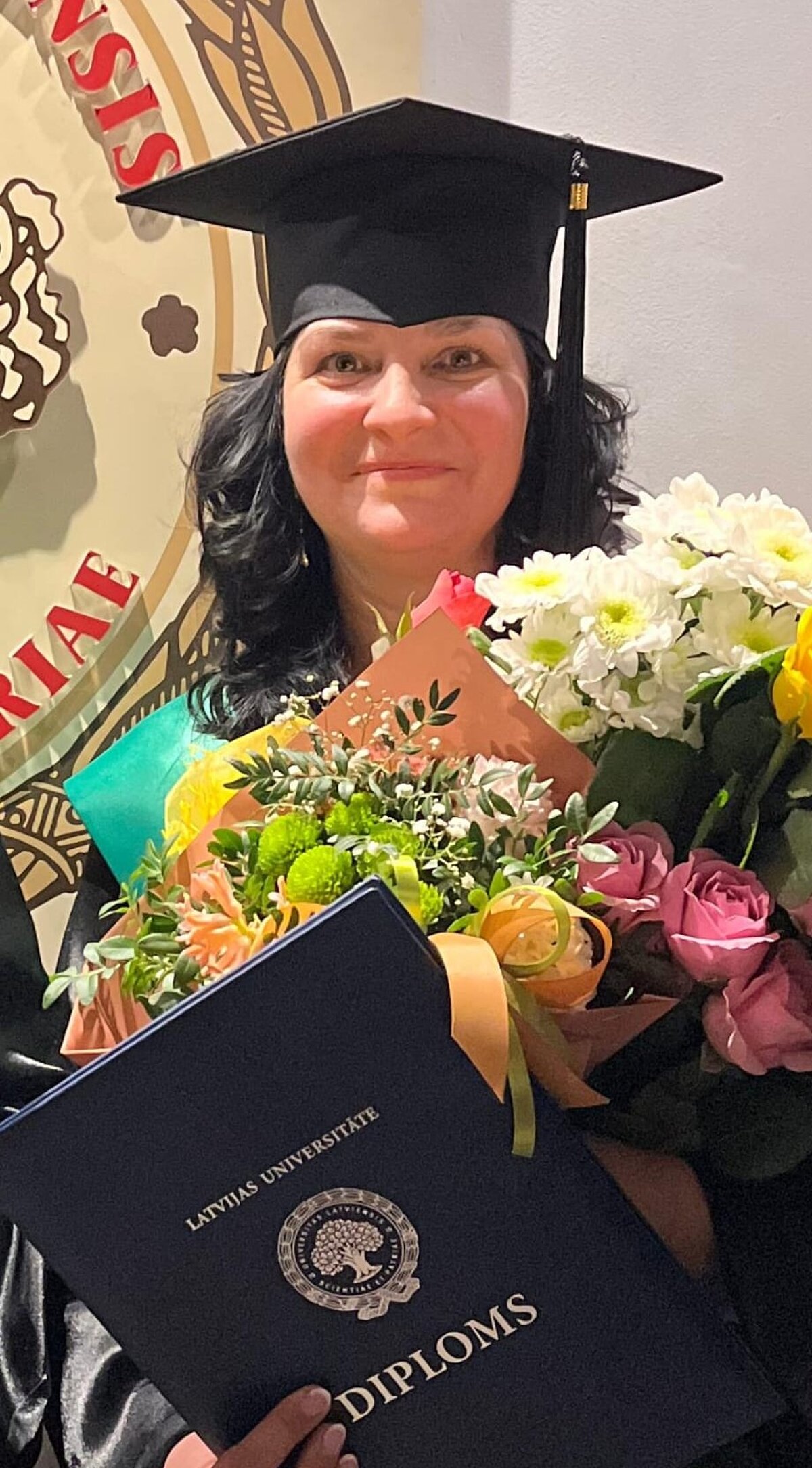 LU Jēkabpils filiāles absolvente Agnese Ozoliņa izlaidumā. Foto no personīgā arhīva LU Jēkabpils filiāles absolvente Agnese Ozoliņa izlaidumā