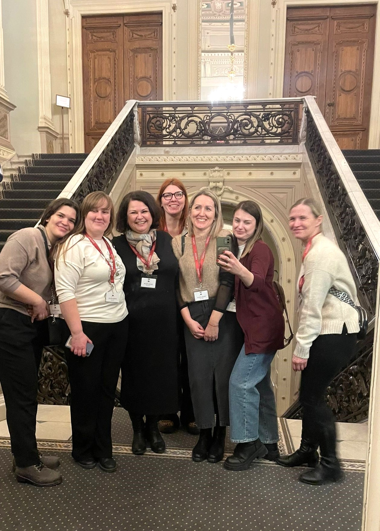 LU Jēkabpils filiāles studiju programmas "Sociālais darbs" studentes Saeimā.